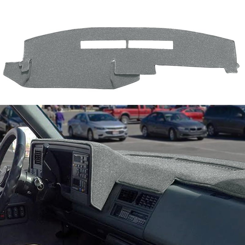AKMOTOR Dash Cover Custom Fit for Chevy Chevrolet Suburban Blazer/GMC Sierra C1500 C2500 C3500 K1500 K2500 K3500 Pickup Truck 1988-1994,Dashboard Cover Mat Pad(Dark Gray) Y25 - Image 1